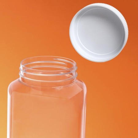 Bank with a lid "Square", Pat, 1.5 l, 82 mm-3