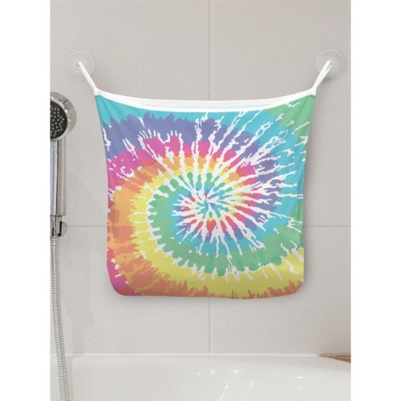 Organizer in a bath on suction cups "Colorful whirlwind", for storing toys and trifles, size 33x39 cm