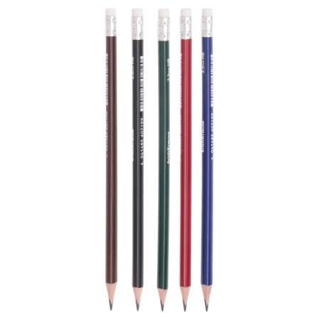 Chernographic pencil with Erichkrause "Deep Classic Triangular", HB, Griffel D = 2.2 mm, wood, trihedral in a tube, mix-3