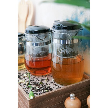 Glass teapot Magistro “Mexico City”, 350 ml, with metal sieve, plastic flask-10