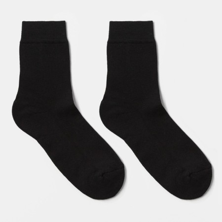 Men's socks with a terry next color is black, size 27-29