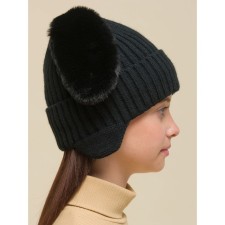 Children's hat, size 51-52, black color