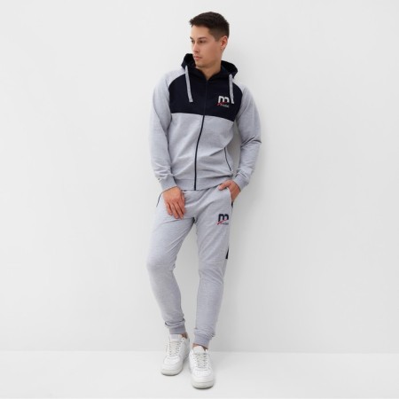Male costume (sweatshirt/pants), black/gray melange, size 46 (m)