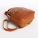 Women's backpack of artificial leather with lightning, 1 pocket, brown color