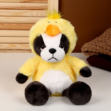 Soft toy "Dog" in a suit duck, 30 cm, yellow color-1