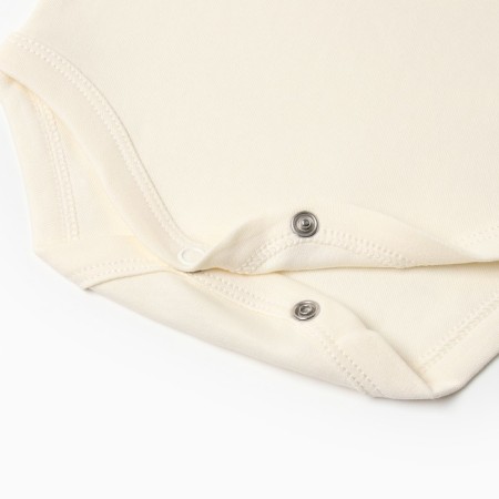 Body baby with short sleeve, milk color, height 68 cm (3-6 months)-3