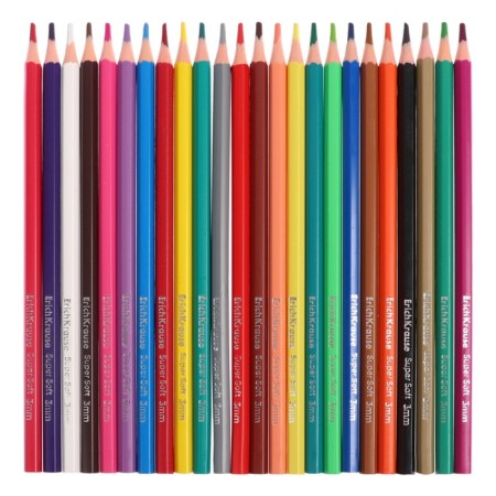 Pencils 24 Colors Erichkrause "Jolly Friends" Plastic, hexagonal, euro suspension-2