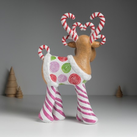 Souvenir Polystone "Deer of sweets with horns-vanies" 18x9.5x29.5 cm-3