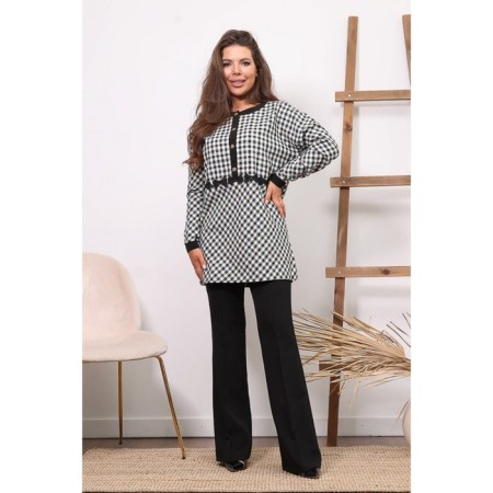 Women's tunic, size 48, green color-5