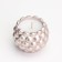 Candle "Shar" in the candlestick with convex spherical faces of gypsum, 8x7 cm, champagne