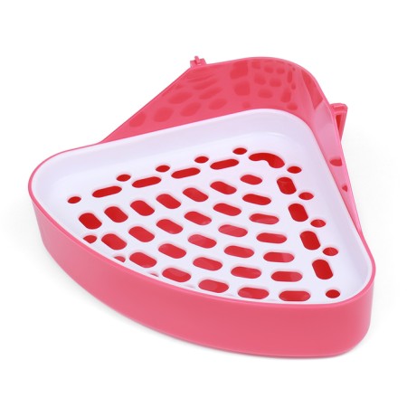 Corner toilet for rabbits and ferrets, 24 x 18 x 11 cm, red-2