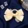 Hair elastic band Bant "Schoolgirl" classics double, 11x7 cm, beige