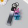 Trick Plastic with carbine, strap "Bunny Cosmonaut" Holography 2.7x3.5x6.4 cm