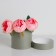 Gift box, round, gray, with a lace, 12 x 12 cm