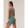 Top female supporting on the wide straps of Mirey, size 44, green color