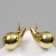 Earrings plastic "drop" large, color gold