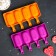 The ice cream uniform “Eskimo Small”, silicone, 21.5 × 12.5 × 2 cm, 4 cells (6.9 × 3.8 cm), Mix color