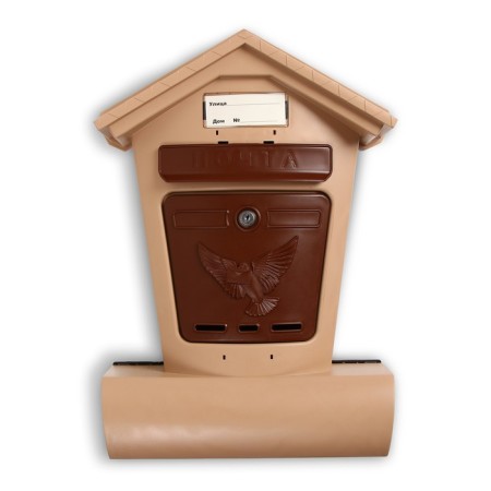 Mailbox, plastic, "elite", with a lock, beige-1