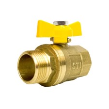 Кран шаровой STI ГАЗ, 3/4", внутренняя/наружная, бабочка, для газа