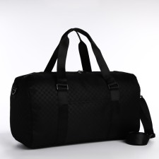 Road bag with lightning, external pocket, suitcase holder, long belt, black color