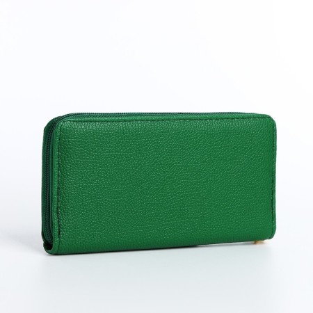Women's wallet with lightning, green color-1