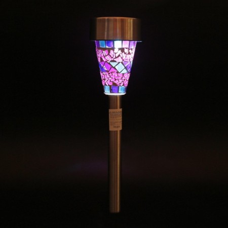 Garden lamp on the sunny battery "Violet stained glass", 7 × 38.5 × 7 cm, 1 LED, glow white-8