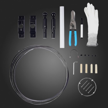 Cable light system without a light source ST LUCE. ST962.407.00. Ray, 600x cm, black color-4