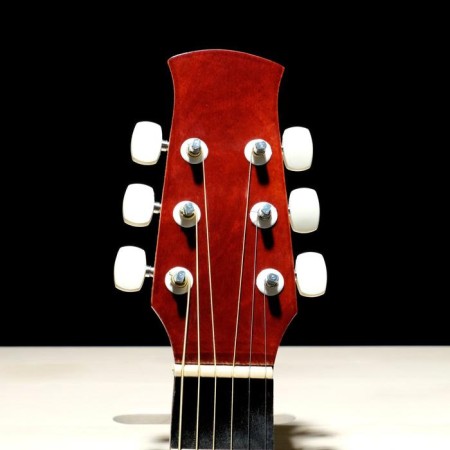 Acoustic guitar is 6 string, Menz. 650mm, strings metal, head without grooves-1