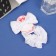 Hair set "Schoolgirl" (elastic band 10 cm, clamp 8 cm) classic, white