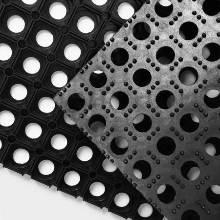 Muddy mud -bearded rug, 50 × 100 × 2.2 cm, black color-3