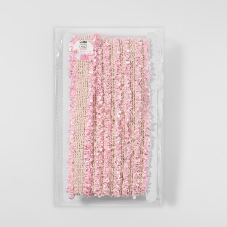 Decorative braid “Twydal”, bilateral, 30 mm, 5 ± 0.5 m, pink color-2