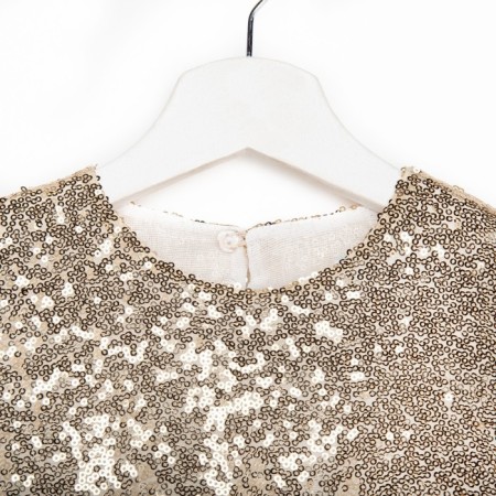 Платье нарядное для девочки с пайетками KAFTAN, размер 28 (86-92), цвет чёрный-9