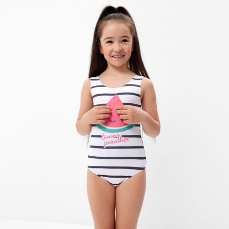 Kapatnik children's strip KAFTAN, height 98-104 cm, white/black-1