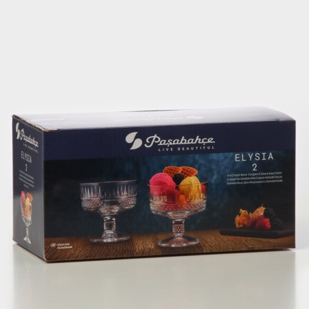 Set of glass creamy Elysia, 250 ml, 2 pcs-6