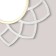 Wall mirror "petals", round, 49.5x49.5 cm, white with gold