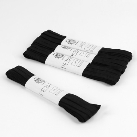 Knitted elastic, 8 mm, 4.5 m, 4 pcs, black color-2