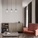 Suspended lamp 3x40W E27, size 61x18x176 cm