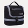 Cosmetic bag, 2 parts on zippers, black color