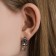 Earrings Metal "kittens" tailed, color black silver