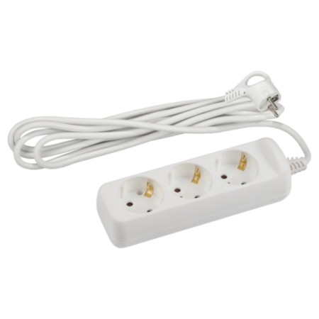 Extension cord electric era U-3E-7M-3X1.5 with grounding 3 outlet 7 m, PVS 3x1.5mm2 16a 16a