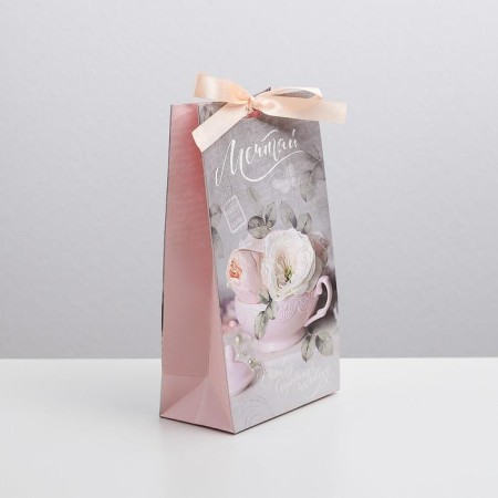Gift package with a ribbon, packaging, “the most dear person”, 13 x 23 x 7 cm-1