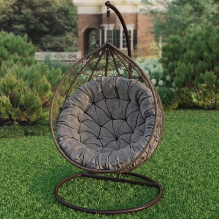 Pillow for swing "Tina", diameter 115 cm, color gray color