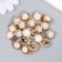 A set of buttons of decorative plastic "openwork flower with a pearl" set of 20 pcs 1.2x1.2 cm