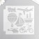Plastic stencil "Transport" 13x13 cm