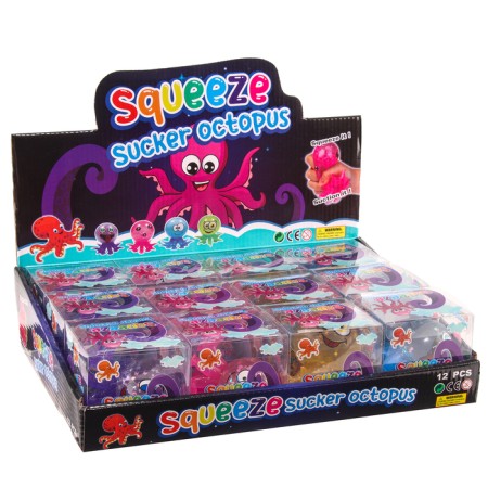 Magic "octopus" with water, on a suction cup, species mix-6
