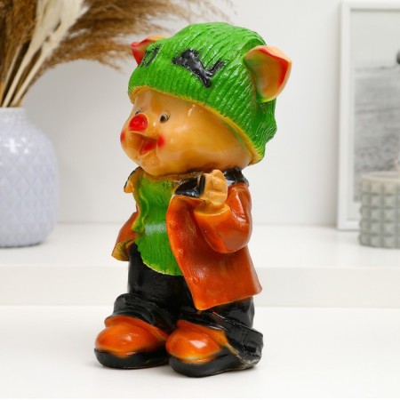 Piggy bank "Pig with puck" 25x17x12cm-1