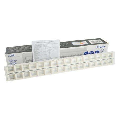 Single -phase track lamp for Feron AL123, IP40, LED, 2x30 W, 547x68x75 mm, white color.-8