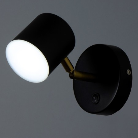 Bra "Alonso" LED 5W black and gold 10x7.5 cm-4