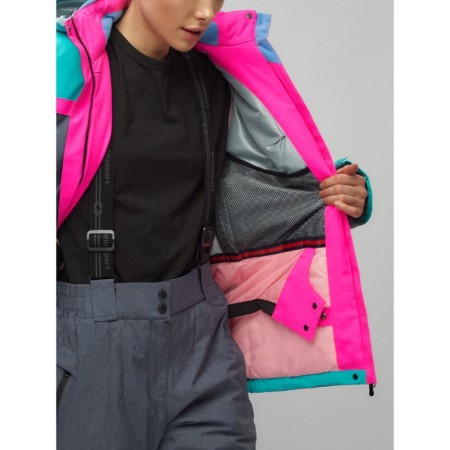 Ski costume is female, size 42, green color-6