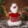 Snow Maiden "in a fluffy fur coat, with a flashlight" moves, with a backlight, 30x18 cm, red